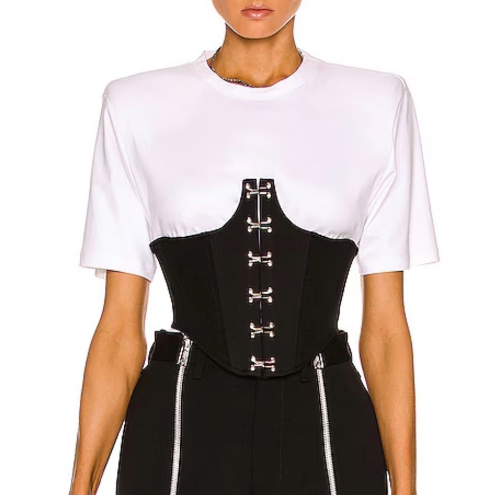 Dion Lee Black Under Bust Corset Belt XXS